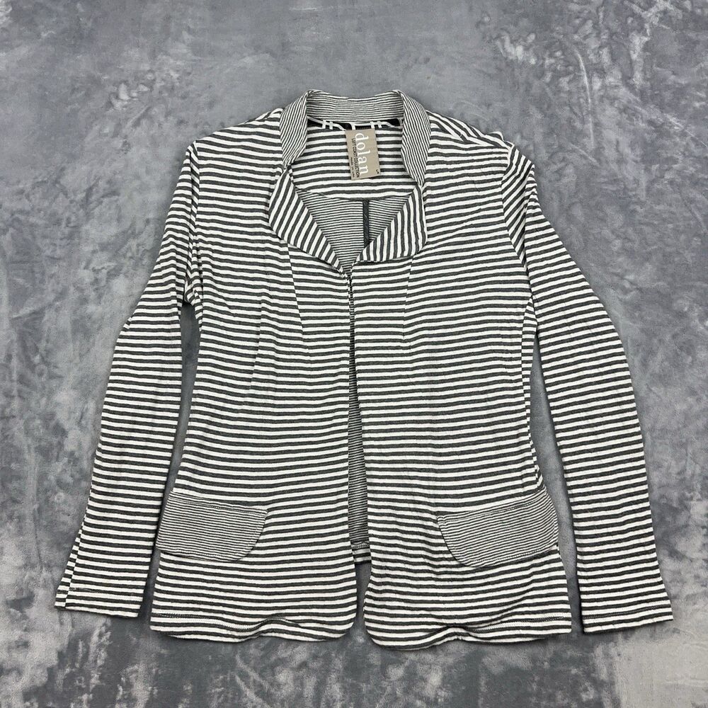 Anthropologie Dolan Left Coast Lightweight Knit Open Front Striped Blazer Sz S